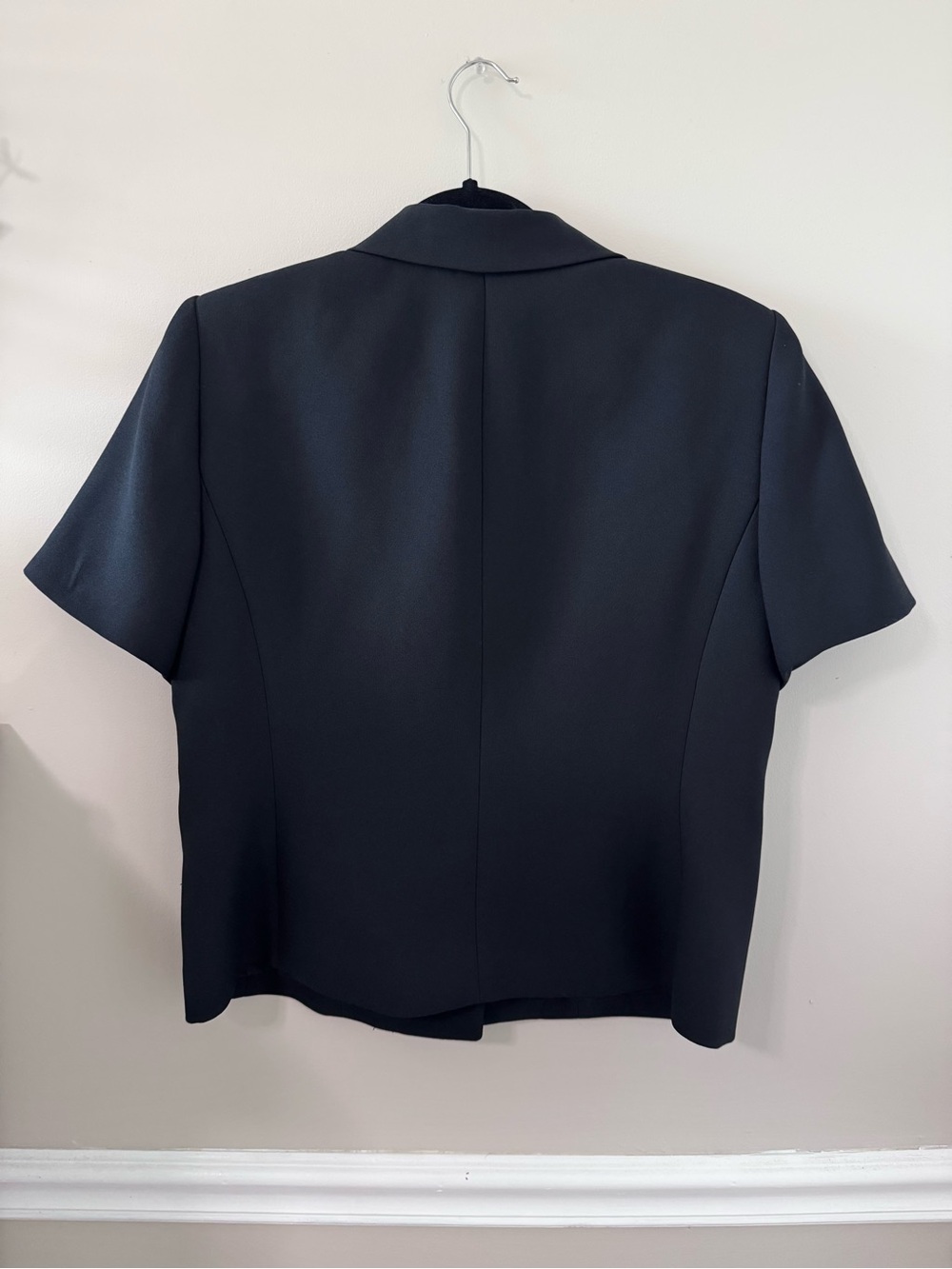 Le Suit Black Short Sleeve Button-Front Blazer - Picture 2 of 2